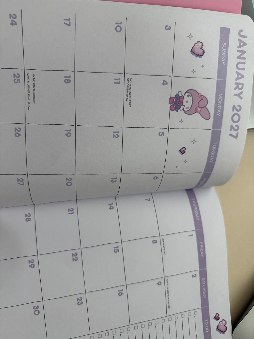 Sanrio 2027 Planner with Blue & Pink Accents